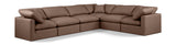 Indulge Brown Vegan Leather Modular Sectional 146Brown-Sec6A Meridian Furniture