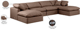 Indulge Brown Vegan Leather Modular Sectional 146Brown-Sec6B Meridian Furniture