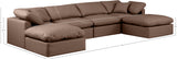 Indulge Brown Vegan Leather Modular Sectional 146Brown-Sec6B Meridian Furniture