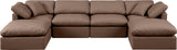 Indulge Brown Vegan Leather Modular Sectional 146Brown-Sec6B Meridian Furniture