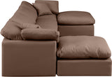 Indulge Brown Vegan Leather Modular Sectional 146Brown-Sec6B Meridian Furniture