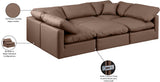 Indulge Brown Vegan Leather Modular Sectional 146Brown-Sec6C Meridian Furniture