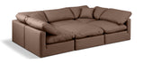 Indulge Brown Vegan Leather Modular Sectional 146Brown-Sec6C Meridian Furniture