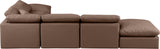 Indulge Brown Vegan Leather Modular Sectional 146Brown-Sec6E Meridian Furniture