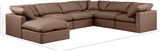 Indulge Brown Vegan Leather Modular Sectional 146Brown-Sec7A Meridian Furniture