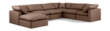 Indulge Brown Vegan Leather Modular Sectional 146Brown-Sec7A Meridian Furniture