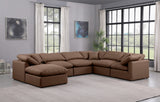 Indulge Brown Vegan Leather Modular Sectional 146Brown-Sec7A Meridian Furniture