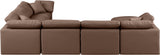 Indulge Brown Vegan Leather Modular Sectional 146Brown-Sec7A Meridian Furniture