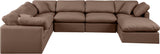 Indulge Brown Vegan Leather Modular Sectional 146Brown-Sec7A Meridian Furniture