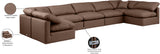 Indulge Brown Vegan Leather Modular Sectional 146Brown-Sec7B Meridian Furniture