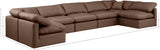 Indulge Brown Vegan Leather Modular Sectional 146Brown-Sec7B Meridian Furniture