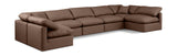 Indulge Brown Vegan Leather Modular Sectional 146Brown-Sec7B Meridian Furniture