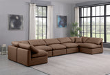 Indulge Brown Vegan Leather Modular Sectional 146Brown-Sec7B Meridian Furniture