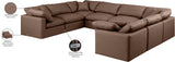 Indulge Brown Vegan Leather Modular Sectional 146Brown-Sec8A Meridian Furniture