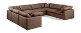 Indulge Brown Vegan Leather Modular Sectional 146Brown-Sec8A Meridian Furniture