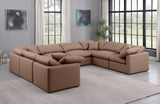 Indulge Brown Vegan Leather Modular Sectional 146Brown-Sec8A Meridian Furniture