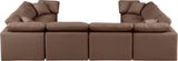 Indulge Brown Vegan Leather Modular Sectional 146Brown-Sec8A Meridian Furniture