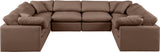 Indulge Brown Vegan Leather Modular Sectional 146Brown-Sec8A Meridian Furniture