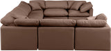 Indulge Brown Vegan Leather Modular Sectional 146Brown-Sec8A Meridian Furniture