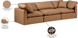 Indulge Cognac Vegan Leather Modular Sofa 146Cognac-S105 Meridian Furniture