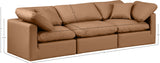 Indulge Cognac Vegan Leather Modular Sofa 146Cognac-S105 Meridian Furniture