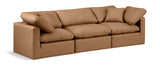 Indulge Cognac Vegan Leather Modular Sofa 146Cognac-S105 Meridian Furniture