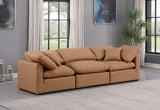 Indulge Cognac Vegan Leather Modular Sofa 146Cognac-S105 Meridian Furniture