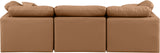 Indulge Cognac Vegan Leather Modular Sofa 146Cognac-S105 Meridian Furniture