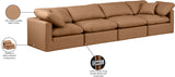 Indulge Cognac Vegan Leather Modular Sofa 146Cognac-S140 Meridian Furniture