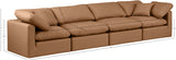 Indulge Cognac Vegan Leather Modular Sofa 146Cognac-S140 Meridian Furniture