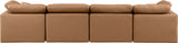 Indulge Cognac Vegan Leather Modular Sofa 146Cognac-S140 Meridian Furniture