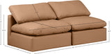 Indulge Cognac Vegan Leather Modular Sofa 146Cognac-S2 Meridian Furniture