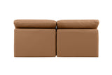 Indulge Cognac Vegan Leather Modular Sofa 146Cognac-S2 Meridian Furniture