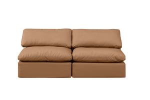 Indulge Cognac Vegan Leather Modular Sofa 146Cognac-S2 Meridian Furniture