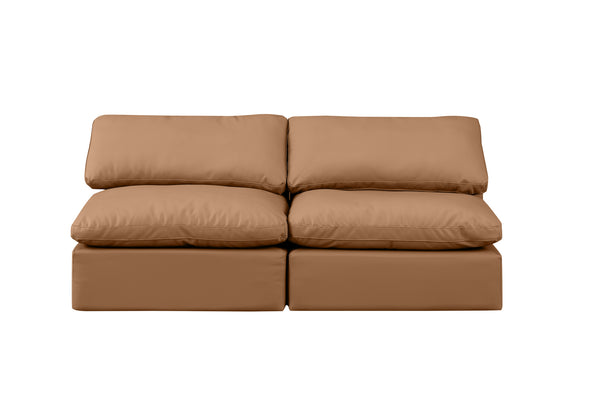 Indulge Cognac Vegan Leather Modular Sofa 146Cognac-S2 Meridian Furniture