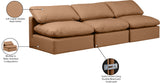 Indulge Cognac Vegan Leather Modular Sofa 146Cognac-S3 Meridian Furniture