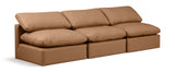 Indulge Cognac Vegan Leather Modular Sofa 146Cognac-S3 Meridian Furniture