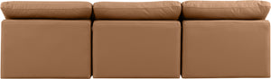 Indulge Cognac Vegan Leather Modular Sofa 146Cognac-S3 Meridian Furniture