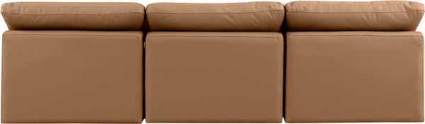 Indulge Cognac Vegan Leather Modular Sofa 146Cognac-S3 Meridian Furniture