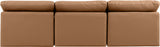 Indulge Cognac Vegan Leather Modular Sofa 146Cognac-S3 Meridian Furniture