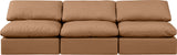 Indulge Cognac Vegan Leather Modular Sofa 146Cognac-S3 Meridian Furniture