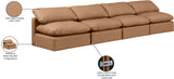 Indulge Cognac Vegan Leather Modular Sofa 146Cognac-S4 Meridian Furniture