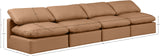 Indulge Cognac Vegan Leather Modular Sofa 146Cognac-S4 Meridian Furniture