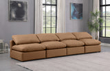 Indulge Cognac Vegan Leather Modular Sofa 146Cognac-S4 Meridian Furniture