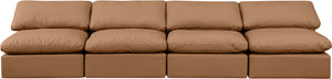 Indulge Cognac Vegan Leather Modular Sofa 146Cognac-S4 Meridian Furniture