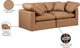 Indulge Cognac Vegan Leather Modular Sofa 146Cognac-S70 Meridian Furniture