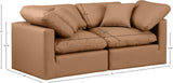 Indulge Cognac Vegan Leather Modular Sofa 146Cognac-S70 Meridian Furniture