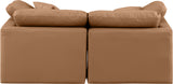 Indulge Cognac Vegan Leather Modular Sofa 146Cognac-S70 Meridian Furniture