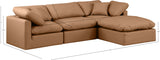 Indulge Cognac Vegan Leather Modular Sectional 146Cognac-Sec4A Meridian Furniture