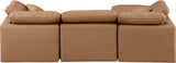 Indulge Cognac Vegan Leather Modular Sectional 146Cognac-Sec4A Meridian Furniture